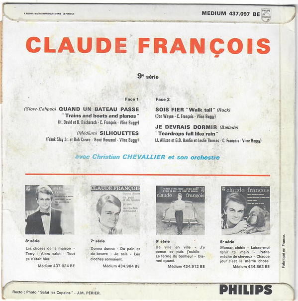 ladda ner album Claude François - Quand Un Bateau Passe Silhouettes