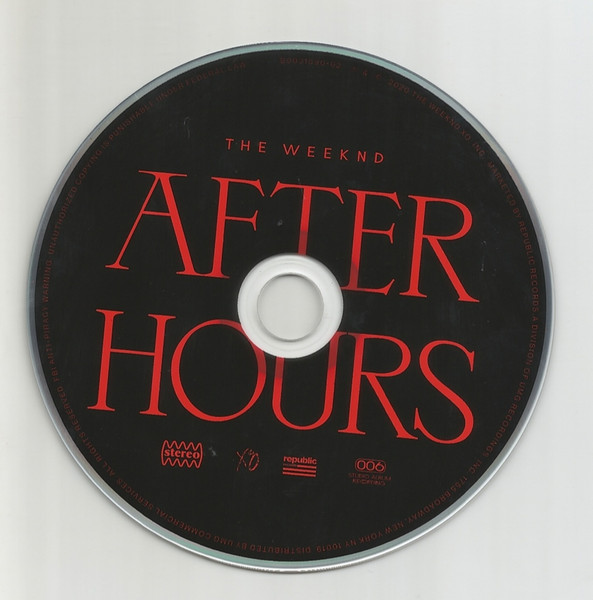 The Weeknd – After Hours (2020, CD) - Discogs