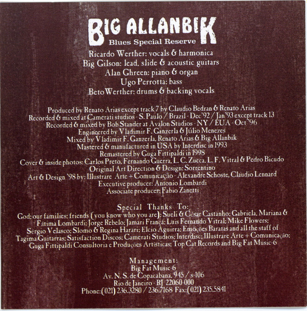 télécharger l'album Big Allanbik - Blues Special Reserve