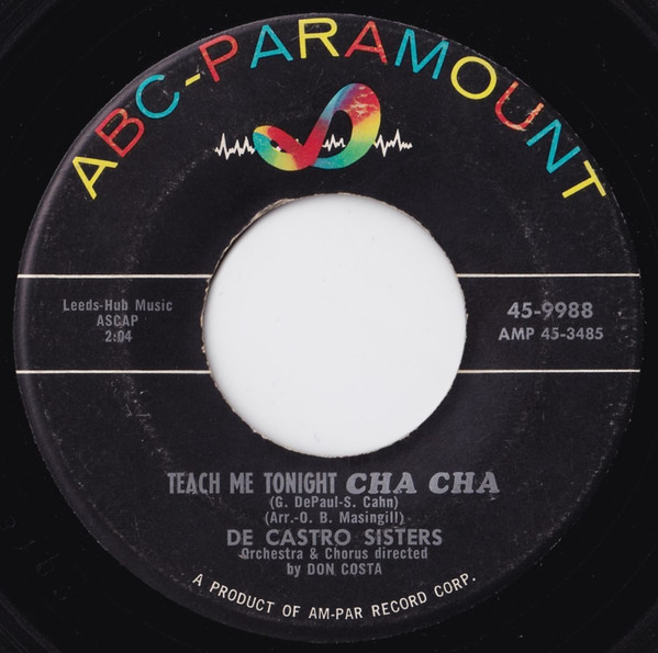 De Castro Sisters Teach Me Tonight Cha Cha 1958 Vinyl Discogs