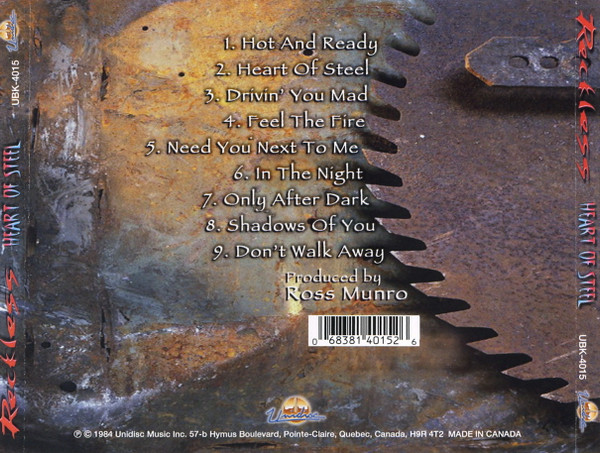 ladda ner album Reckless - Heart Of Steel