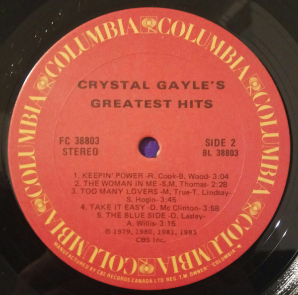 Crystal Gayle - Crystal Gayle's Greatest Hits | Columbia (FC 38803) - 4