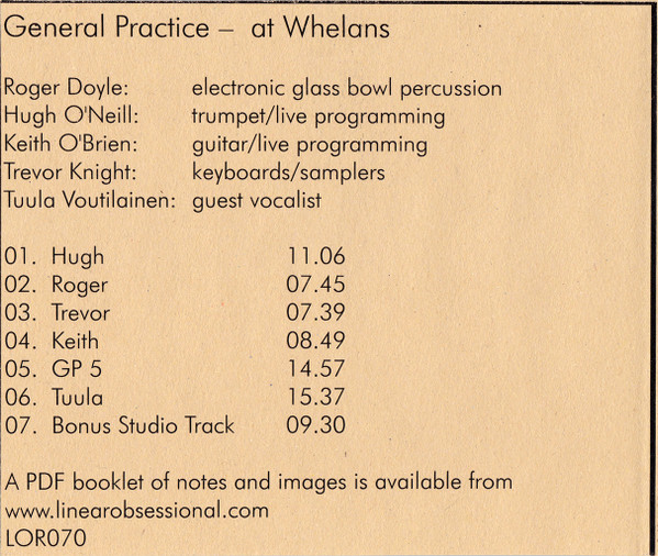 descargar álbum General Practice - At Whelans