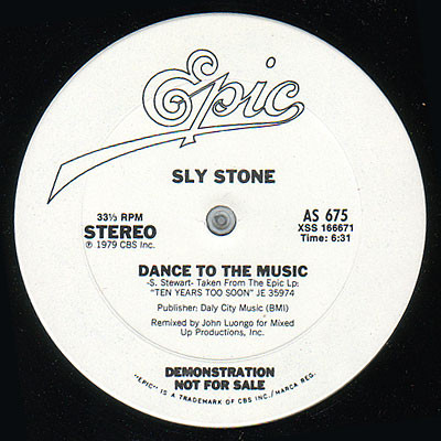 Sly Stone – Dance To The Music (1979, Special Disco Version, Vinyl