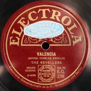 The Revellers – Valencia / The Blue Room (1926, Shellac