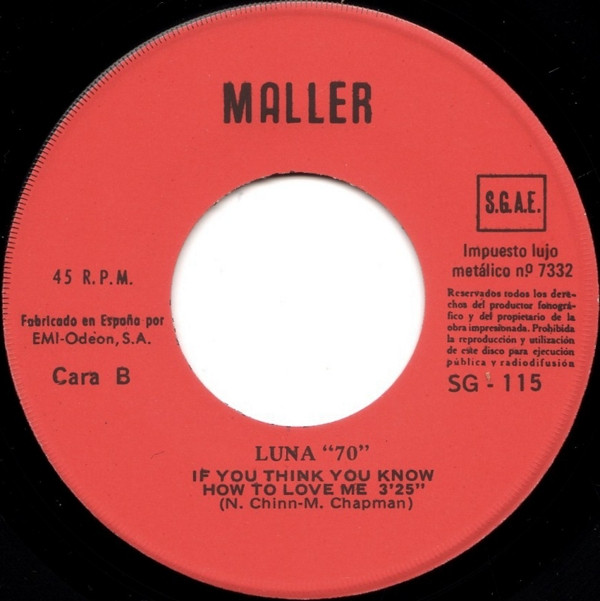 descargar álbum Luna '70' - Enseñame A Cantar If You Think You Know How To Love Me