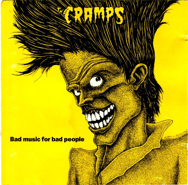 THE CRAMPS メタルピンバッジ BAD MUSIC FOR BAD PEOPLE ザ・クランプス / sex pistols misfits damned Meteors Frenzy Batmobile