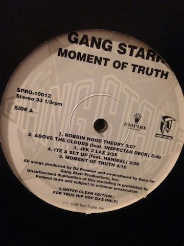 Gang Starr – Moment Of Truth (Clean Limited Edition) (1998, Clean