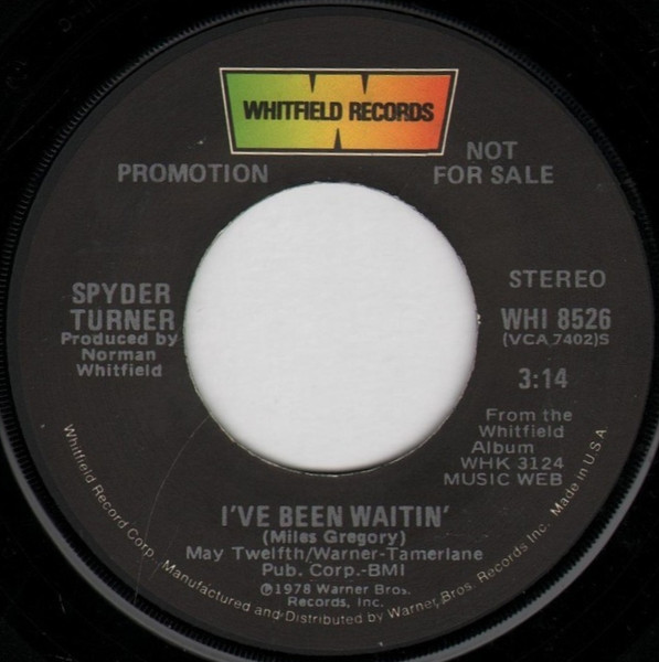 Spyder Turner – I've Been Waitin' (1978, Vinyl) - Discogs