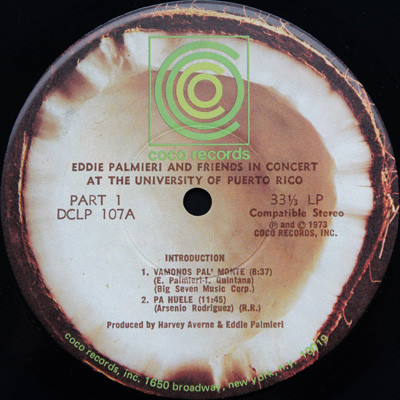 Eddie Palmieri u0026 Friends – Live In Concert At The University Of Puerto Rico  (Gatefold