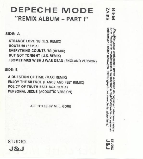 lataa albumi Depeche Mode - Remix Album Part I