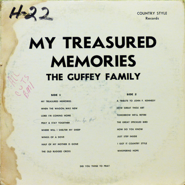 last ned album The Guffey Family - My Treasured Memories