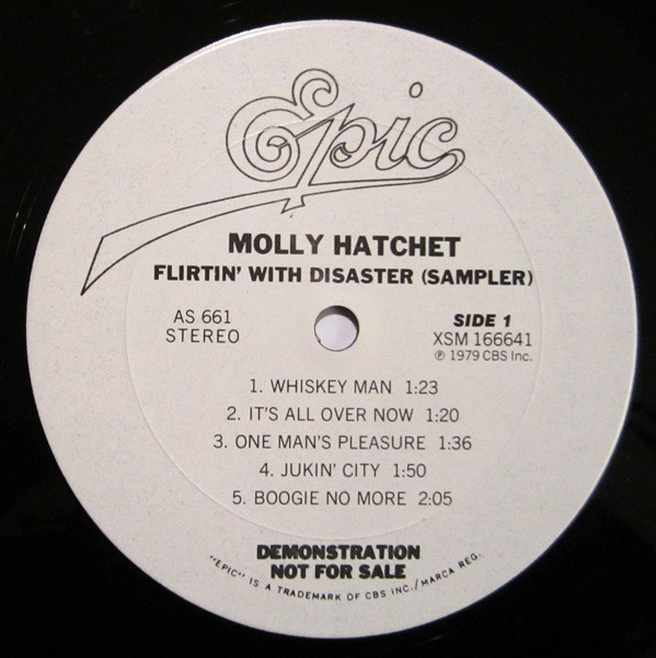 Molly Hatchet – Flirtin' With Disaster (1979, Pitman Pressing