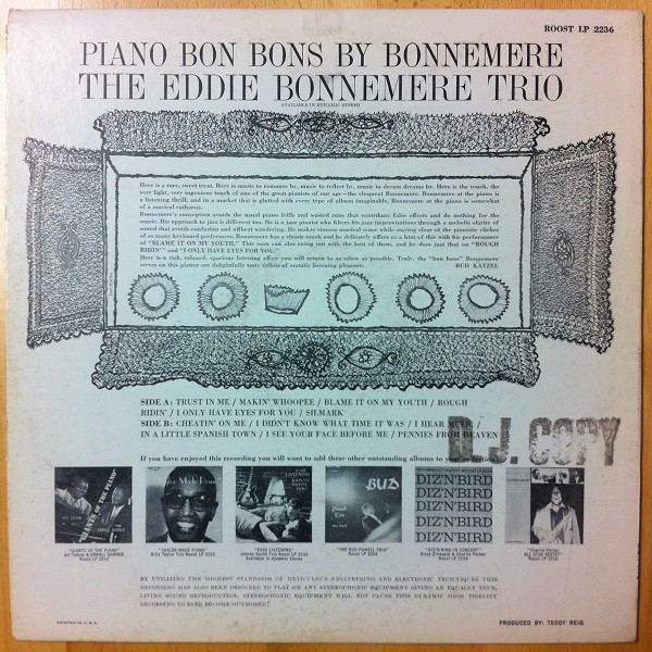 descargar álbum The Eddie Bonnemere Trio - Piano Bon Bons By Bonnemere