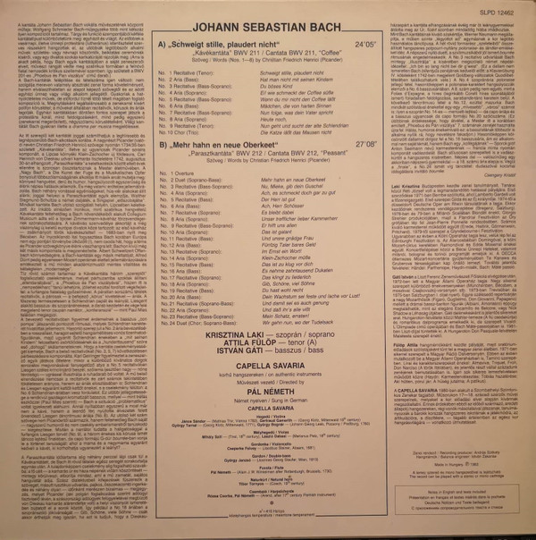 ladda ner album Johann Sebastian Bach, Krisztina Laki, István Gáti, Attila Fülöp, Capella Savaria, Pál Németh - Cantatas Cofee Peasant