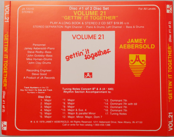 descargar álbum Jamey Aebersold - Volume 21 Gettin It Together
