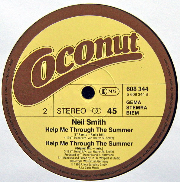 descargar álbum Neil Smith - Help Me Through The Summer The Palm Beach Remix