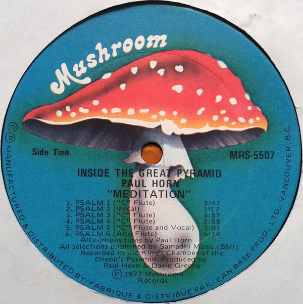 Paul Horn - Inside The Great Pyramid | Mushroom Records (MRS-5507) - 6