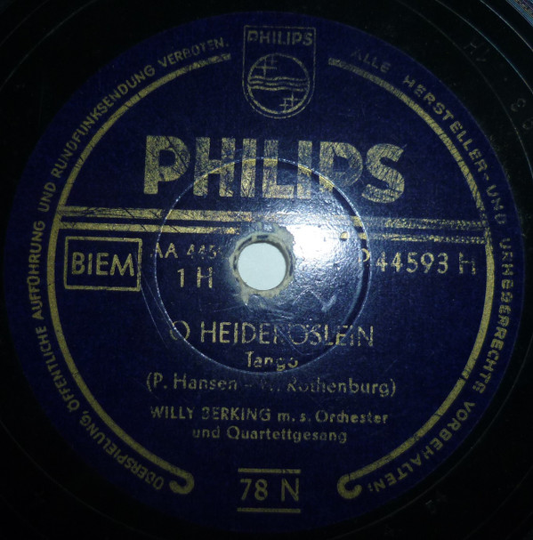 Album herunterladen Willy Berking M S Orchester - O Heideröslein Friesenmädel