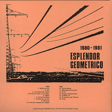 last ned album Esplendor Geométrico - 1980 1981