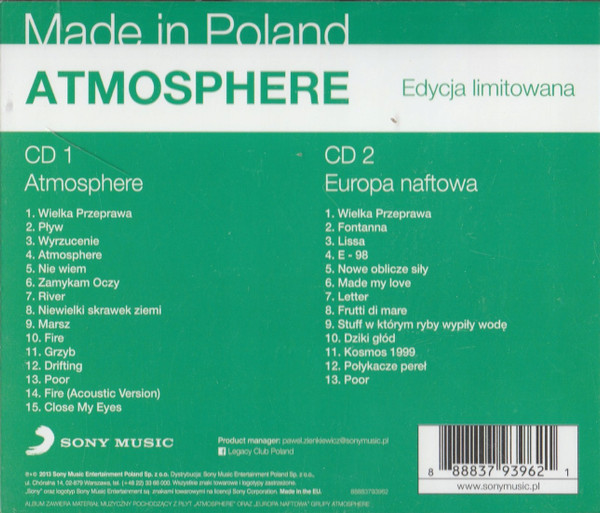 lataa albumi Atmosphere - Atmosphere Europa Naftowa