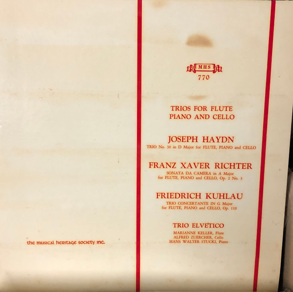Trio Elvetico – Trios For Flute, Piano And Cello (Vinyl) - Discogs