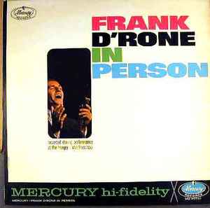 Frank D'Rone - In Person album cover