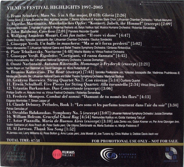 télécharger l'album Various - Vilnius Festival Highlights 1997 2005
