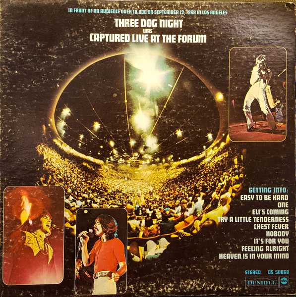 Three Dog Night – Captured Live At The Forum (1972, Terre Haute ...