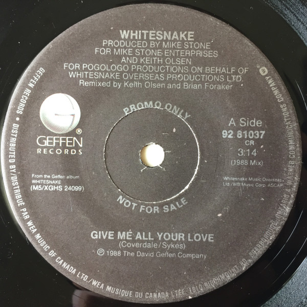 Whitesnake – Give Me All Your Love / Straight For The Heart (1988