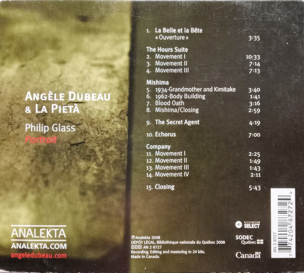 last ned album Angèle Dubeau, La Pietà - Philip Glass Portrait