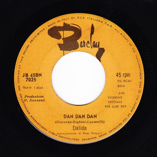Dalida – Dan Dan Dan (1968, Vinyl) - Discogs