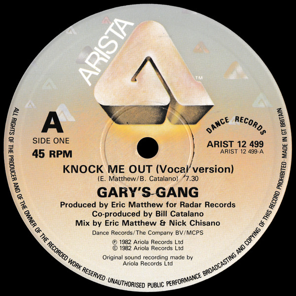 Gary's Gang - Knock Me Out | Releases | Discogs