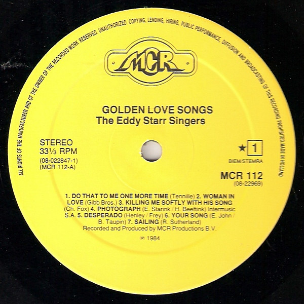 descargar álbum The Eddy Starr Singers - Golden Love Songs