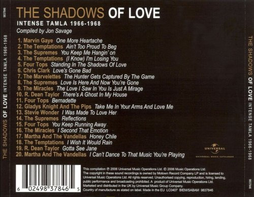 last ned album Jon Savage - The Shadows Of Love Intense Tamla 1966 1968