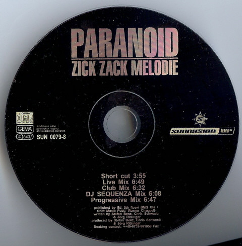 baixar álbum Paranoid - Zick Zack Melodie