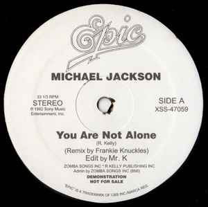 Michael Jackson / Lil' Louis – You Are Not Alone / Club Lonely