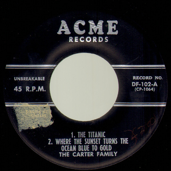 The Carter Family – The Titanic (1956, Vinyl) - Discogs