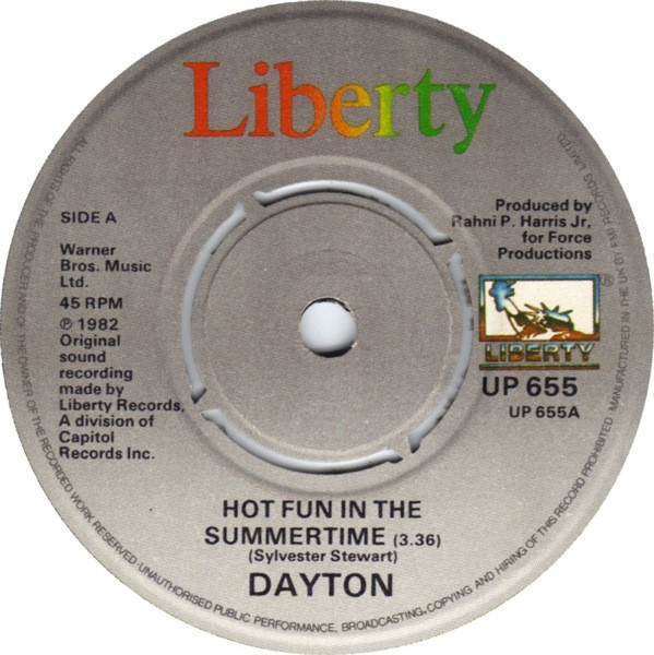 Dayton – Hot Fun In The Summertime (1982, Vinyl) - Discogs