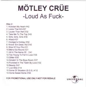 Mötley Crüe – Loud As Fuck (2003, CD) - Discogs