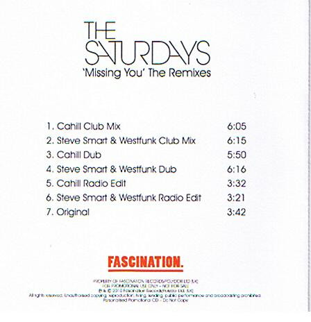 lataa albumi The Saturdays - Missing You The Remixes