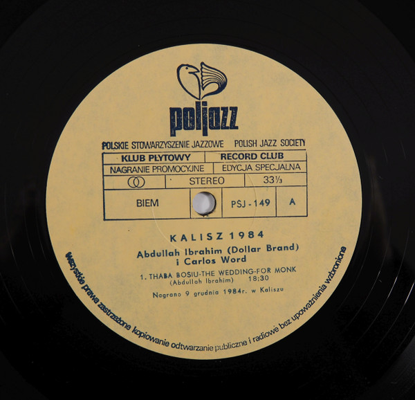 télécharger l'album Abdullah Ibrahim (Dollar Brand) Carlos Ward - Kalisz 1984