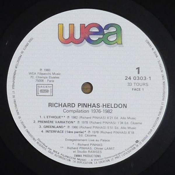 lataa albumi Richard Pinhas Heldon - Perspective Compilation 1976 1982
