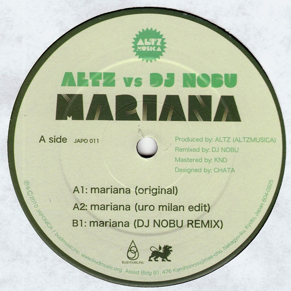 Altz vs. DJ Nobu – Mariana (2010, Vinyl) - Discogs