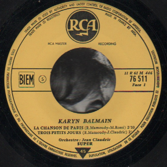 baixar álbum Karyn Balmain - La Chanson De Paris