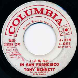 Tony Bennett – I Left My Heart In San Francisco (1962, Vinyl