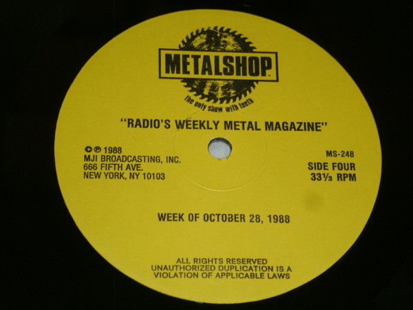 télécharger l'album Various - Metalshop Radios Weekly Metal Magazine Week Of October 28 1988