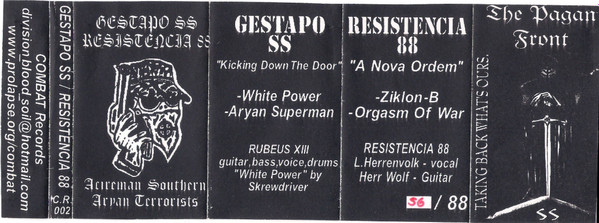Album herunterladen Gestapo SS Resistencia 88 - Acireman Southern Aryan Terrorists