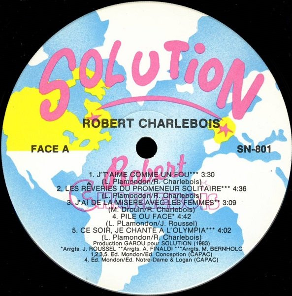 Robert Charlebois - Robert Charlebois | Solution (SN-801) - 3