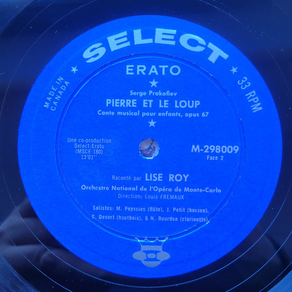 Lise Roy - Pierre Et Le Loup (Serge Prokofiev). | Select (S-298.009) - 3